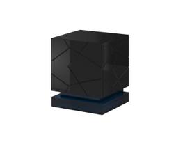 QIU bedside table 2 pcs. 46x41.5x53 cm black gloss/black gloss