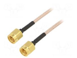 Cable | 0.91m | SMA male,both sides | shielded | transparent | 50Ω | 36"