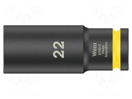 Socket: 6-angles | socket spanner,impact | HEX 22mm | 1/2" | long