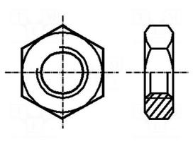 Nut | hexagonal | M1,6 | 0.35 | acid resistant steel A4 | BN 631