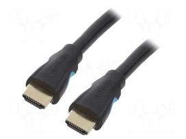 Cable | HDMI plug,both sides | PVC | HDMI 2.0 | 1m | black | 30AWG