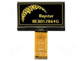 Display: OLED | graphical | 2.42" | 128x64 | Dim: 60.5x37x2.15mm | 1x31