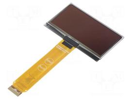 Display: OLED | graphical | 2.42" | 128x64 | Dim: 60.5x37x2.01mm | white