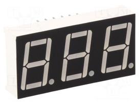 Display: LED | 7-segment | 14.2mm | 0.56" | No.char: 3 | red | 40÷80mcd