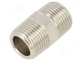 Nipple | straight | max.15bar | nickel plated brass | Seal: NBR