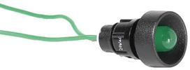 LS LED 10 G 24 Signaline LED lempute su laidu D=10MM žalia 24V AC