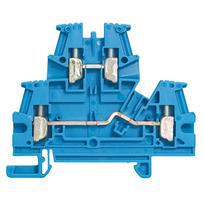 Terminal block Viking 3 - screw - 2 connect on 2 levels - pitch 5 - blue