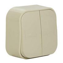 2 gang two-way switch Forix- surface mounting - IP 2X - 10 AX - 250 V - ivory