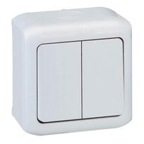 2 gang two-way switch Forix - surface mounting - 10 AX - 250 V - white