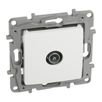 TV single star socket Niloe - 9.5 male - attenuation 1 dB - white