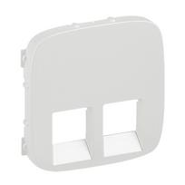 Cover plate Valena Allure - double RJ 45/RJ 11 socket - pearl