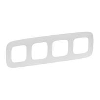 Plate Valena Allure - 4 gang - pearl
