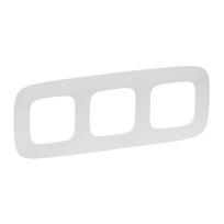 Plate Valena Allure - 3 gang - white
