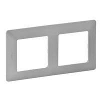 Plate Valena Life - 2 gang - aluminium