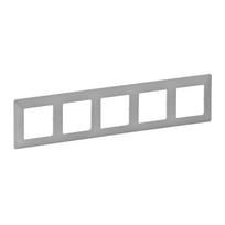 Plate Valena Life - 5 gang - aluminium