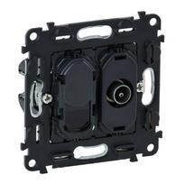 Star male TV socket + RJ45 Cat. 6 UTP Valena InMatic