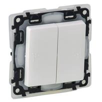 2-gang one-way switch Valena Life - 10 AX - 250 V - IP44 - white