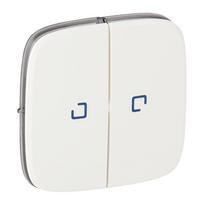Cover plate Valena Allure - illuminated 2-gang switch/push-button - white