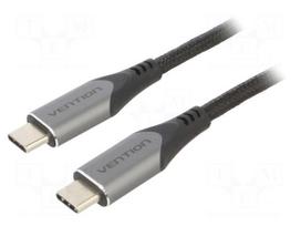 Cable | USB 3.1 | USB C plug,both sides | 1m | black | Cu,tinned | PVC