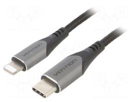 Cable | USB 2.0 | Apple Lightning plug,USB C plug | 2m | black | 3A