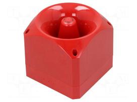 Signaller: sound | siren | 10÷60VDC | 110dB | Nexus 110 | IP66 | red | ABS