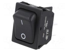 ROCKER | DPST | Pos: 2 | ON-OFF | 10A/250VAC | black | none | PR | Body: black