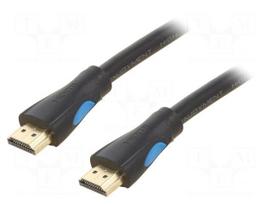 Cable | HDMI plug,both sides | PVC | HDMI 1.4 | Len: 8m | black | 28AWG