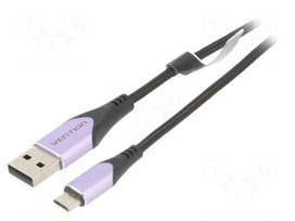 Cable | USB 2.0 | USB A plug,USB B micro plug | 1m | black | Cu,tinned