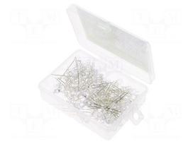 Diode: LED-kit | THT | 5mm | 100pcs | white | 2.7÷3.4VDC | plastic box