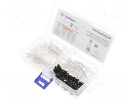 Diode: LED-kit | THT | 5mm | 170pcs | 2.7÷3.4VDC | plastic box | 20mA | 30°