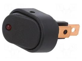 ROCKER | SPST | Pos: 2 | ON-OFF | 30A/12VDC | red | LED | RD | Rcont max: 50mΩ