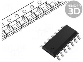 IC: digital | NOR | Ch: 4 | IN: 2 | CMOS | SMD | SOIC14 | 3÷18VDC | -55÷125°C