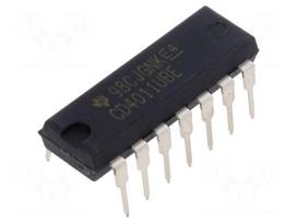 IC: digital | NAND | Ch: 4 | IN: 2 | CMOS | THT | PDIP14 | 3÷18VDC | -55÷125°C