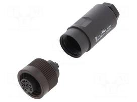 Connector: circular | 250V | 10A | PIN: 7 | plug | female | unshielded