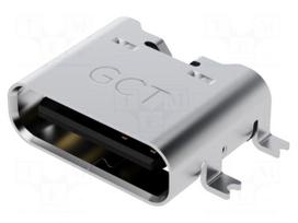 Connector: USB C | socket | Fully SMT | PIN: 6 | horizontal | 3A
