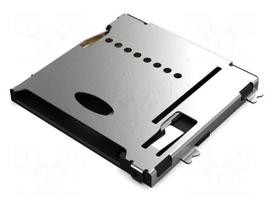Connector: for cards | microSD | push-push,with peg | SMT | PIN: 8