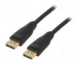 Cable | DisplayPort plug,both sides | PVC | DisplayPort 1.4 | Len: 3m