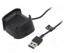 Cable: for smartwatch charging | Fitbit | 1m | 1A | black