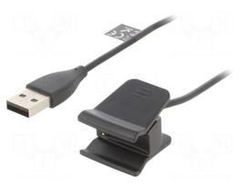 Cable: for smartwatch charging | Fitbit | 1m | 1A | black