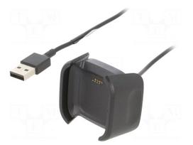 Cable: for smartwatch charging | Fitbit | 1m | 1A | black