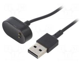 Cable: for smartwatch charging | Fitbit | 1m | 1A | black