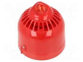 Signaller: lighting-sound | 17÷60VDC | horn,flashing light | LED