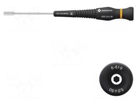 Screwdriver: precision | 6-angles socket | HEX 5mm | ESD