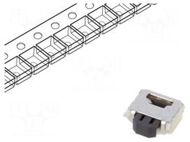 Microswitch TACT | SPST-NO | Pos: 2 | 0.05A/12VDC | SMT | none | 1.59N