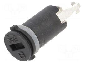 Fuse holder | 10A | 250VAC | FPG2 | on panel | black | UL94V-0 | IP67 | 10mΩ