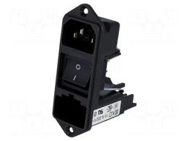 Connector: AC supply | socket | male | 10A | 250VAC | C14 (E) | KD