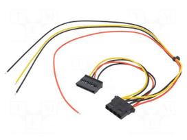 Cable: mains | Molex female,cables,SATA female | 0.4m
