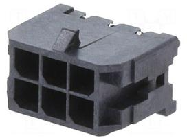 Connector: wire-board | socket | male | PIN: 6 | Micro-Fit 3.0 | 3mm | 2x3