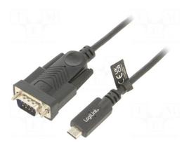 USB to RS232 converter | D-Sub 9pin plug,USB C plug | 1.2m