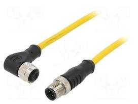 Cable: for sensors/automation | M12 | PIN: 4 | 10m | plug | 250VDC | 4A
